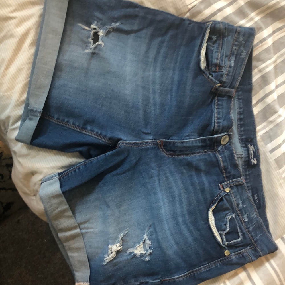 Seven distressed shorts. Size 16
